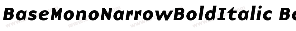 BaseMonoNarrowBoldItalic Bold Italic字体转换